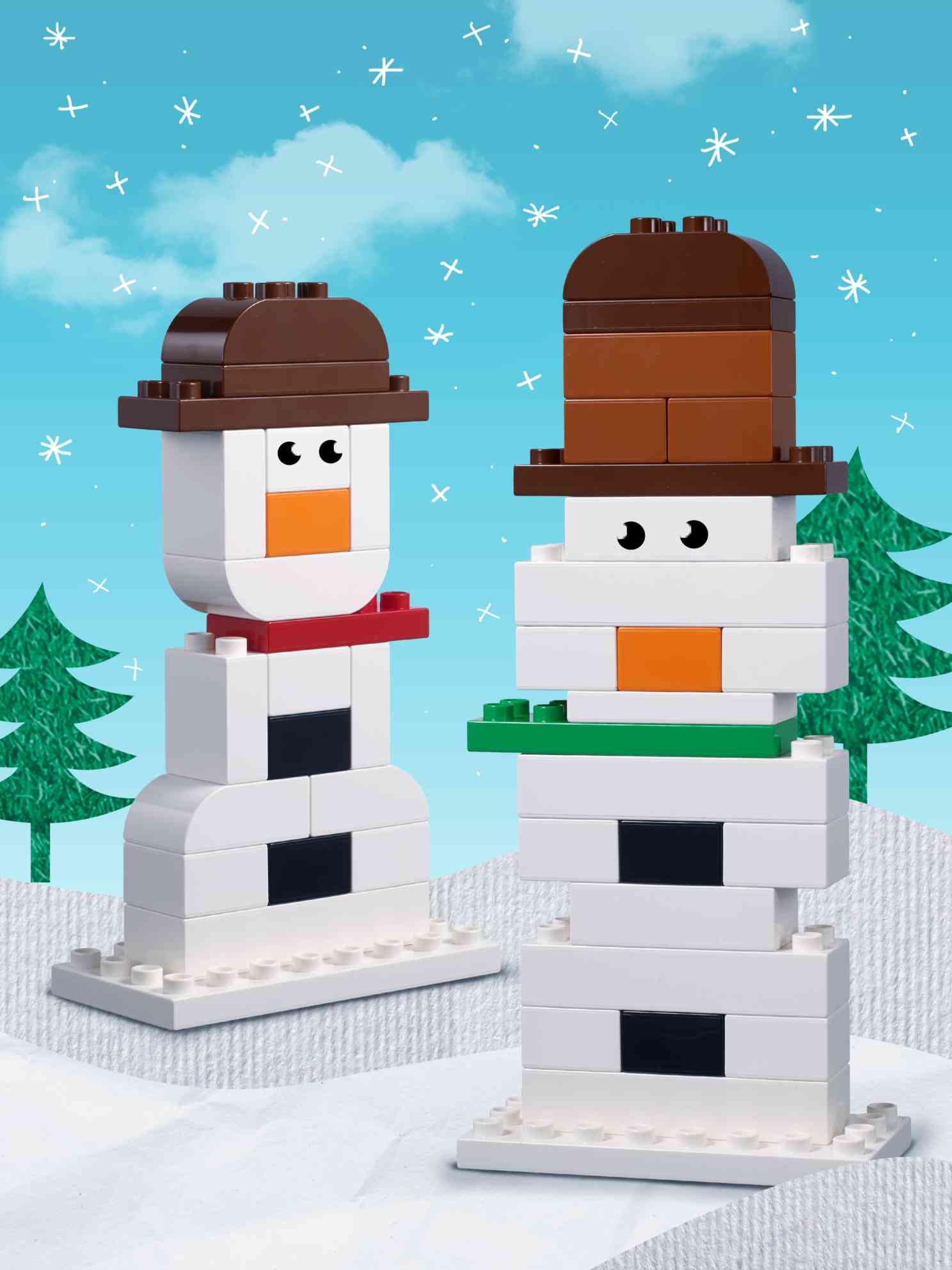 Все еще не знаете, как строить снеговика из кубиков LEGO DUPLO?