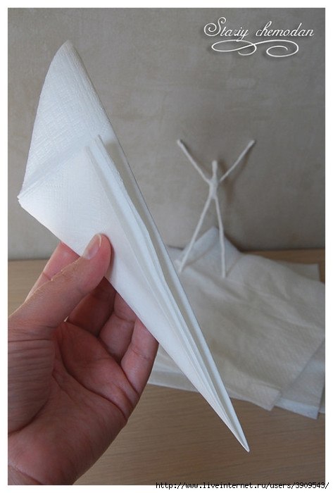 Балерины из салфеток