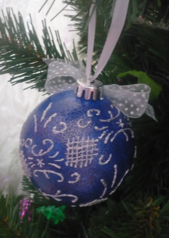 Новогодний шарик с фото.