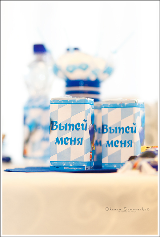 День рождения сыночка 2 года в голубо-белом цвете=)