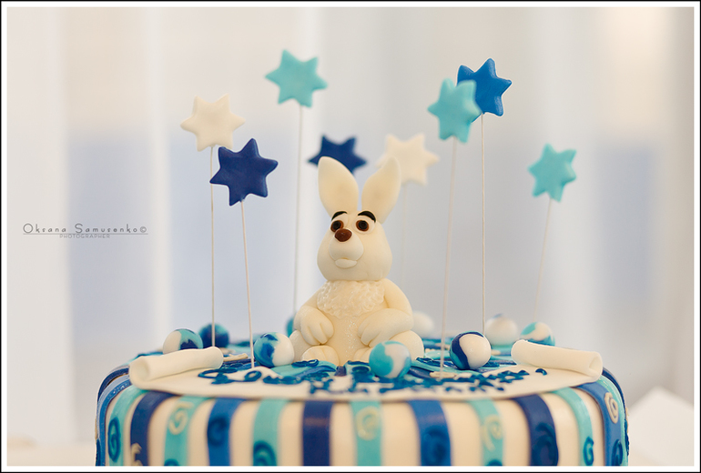 День рождения сыночка 2 года в голубо-белом цвете=)