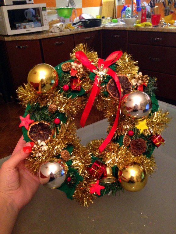 Мой новогодний веночек)