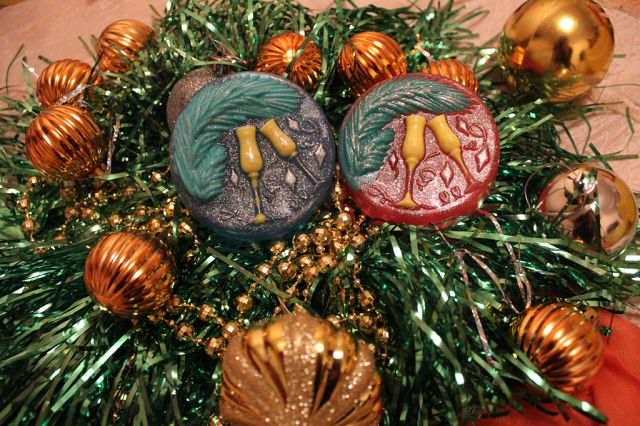 Похвастаюсь и я, своим Новогодним Мылком)))