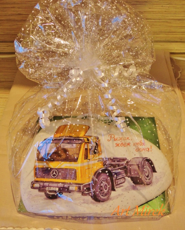 Подарочный пряник "Mercedes Benz тягач"