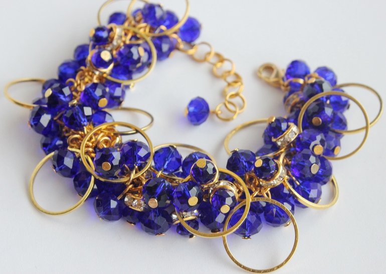 Браслет "Золотисто-синий"