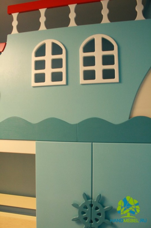 Эксклюзивная детская мебель. КроВать-корабль "Фрегат Арсений"