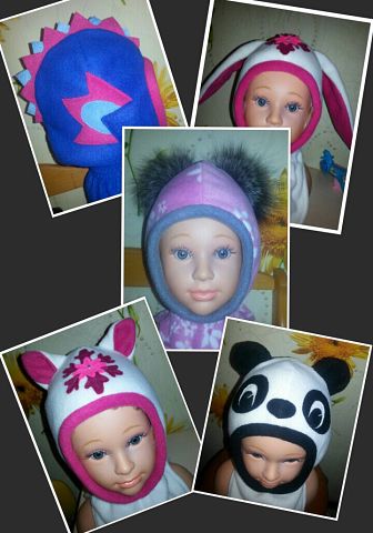 ШЬЮ ДЕТСКИЕ ШАПКИ-ШЛЕМЫ.