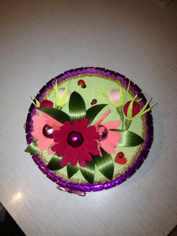 мои поделки конфетные, хоть и не новогодние