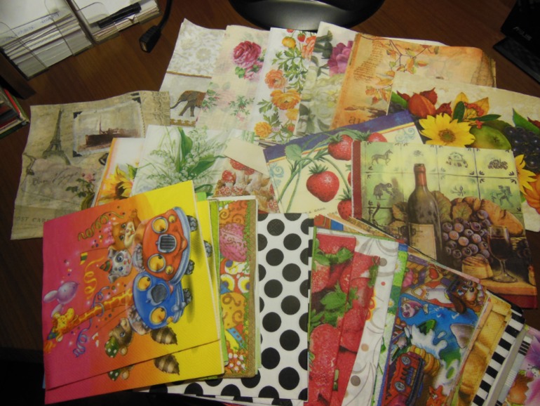 Салфетки на обмен.