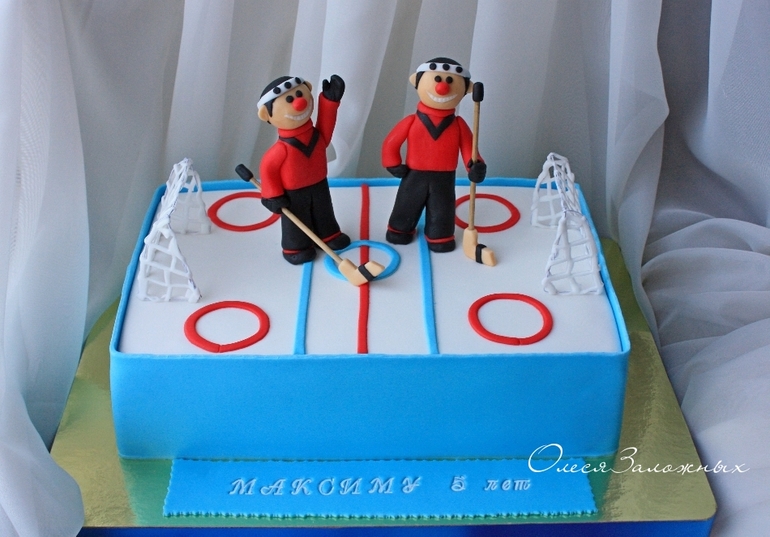 Тортик " Хоккейное поле".