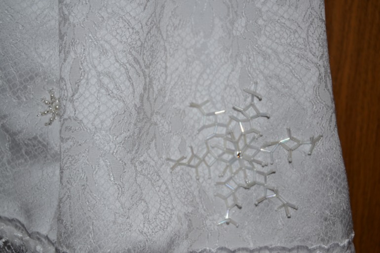 Платье снежинки на детский утренник