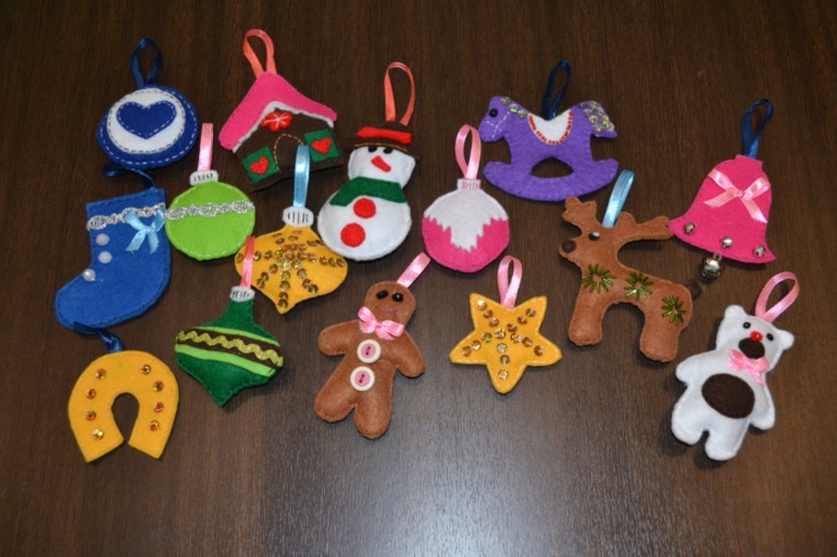 Новогодние елочные игрушки своими руками