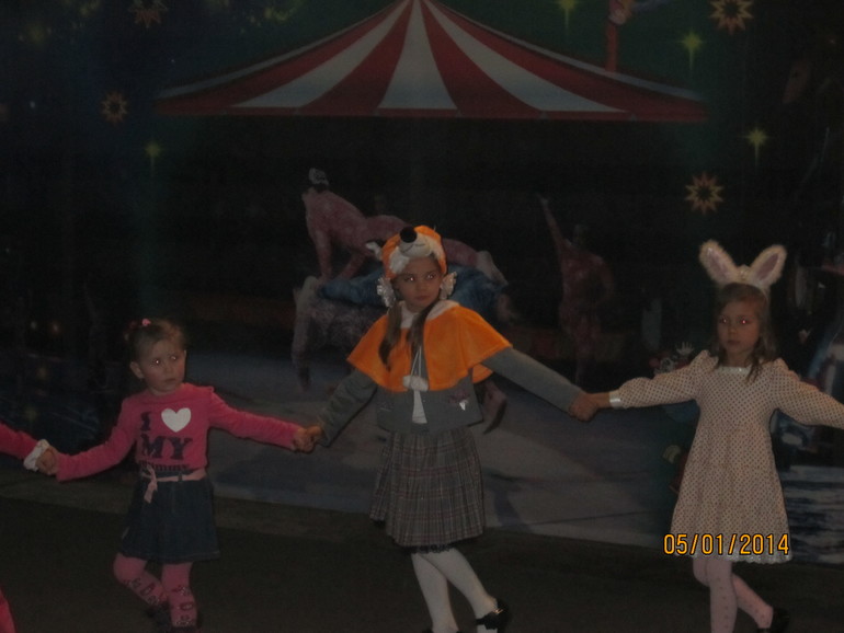 Новогоднее представление в цирке огромных зверей.