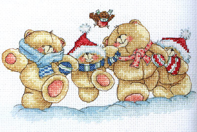 схемы зимних мишек, делюсь