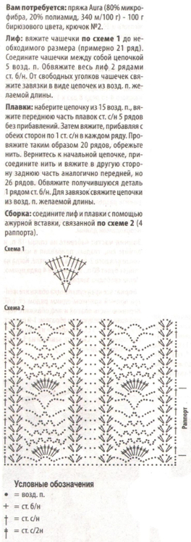 Цельный купальни крючком