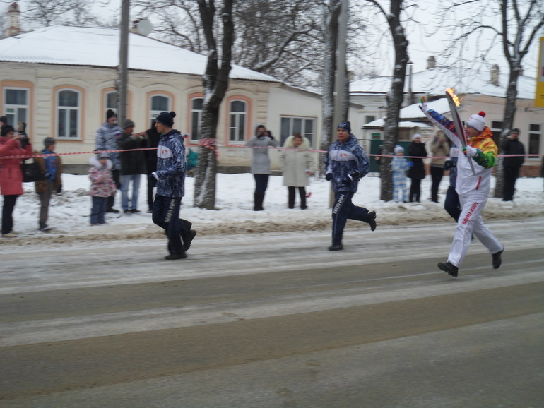 Встречаем Олимпийский огонь в Ставрополе (24.01.14)