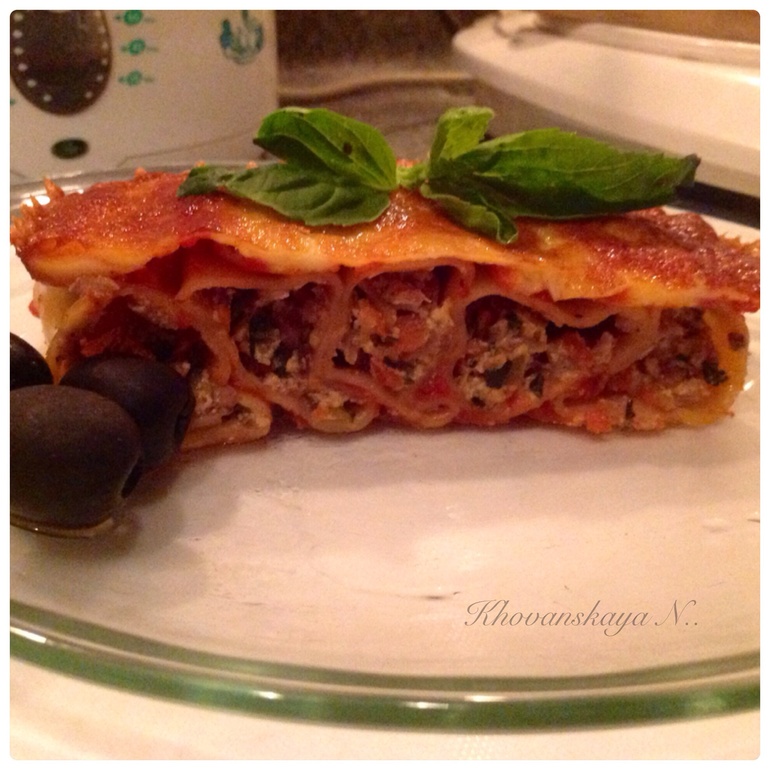 Vegetable cannelloni