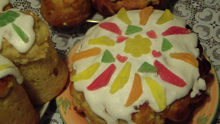 Лимонный кулич с миндалем и изюмом!!!(супер рецепт)