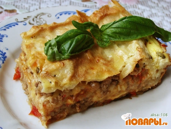 Быстрая лазанья из лаваша!