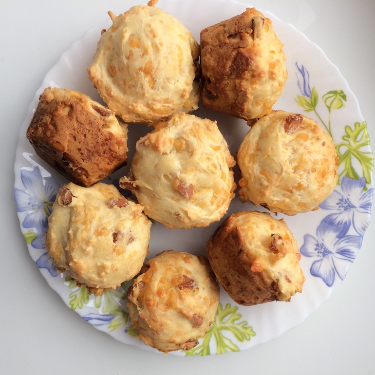 Маффины с сыром и сосисками