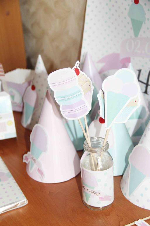 Оформление детского праздинка. Набор МОРОЖЕННОЕ