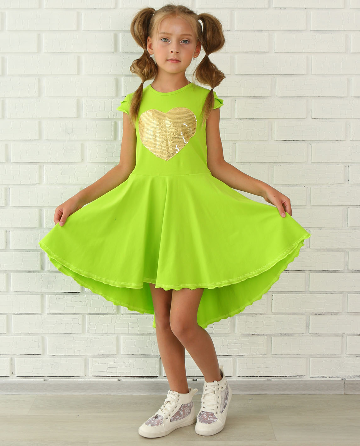 Зеленое платье для девочки