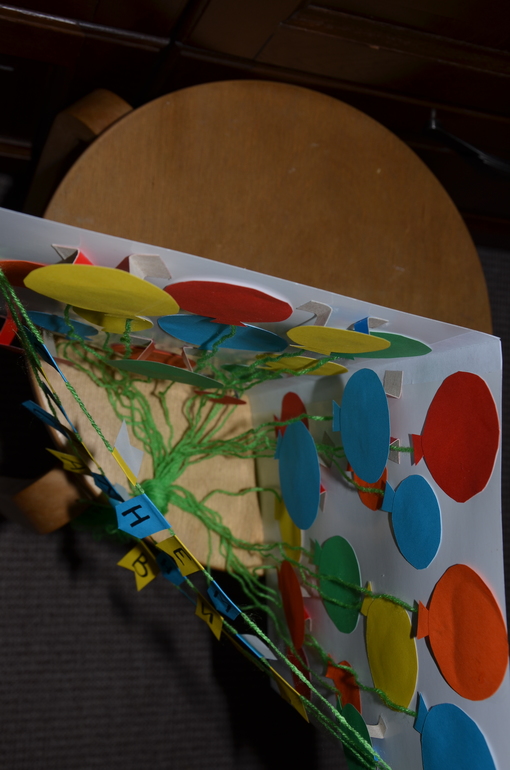 Вот такую открытку мы смастерили