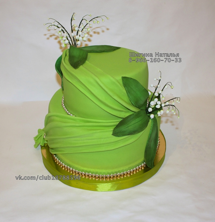 Торт с ландышами