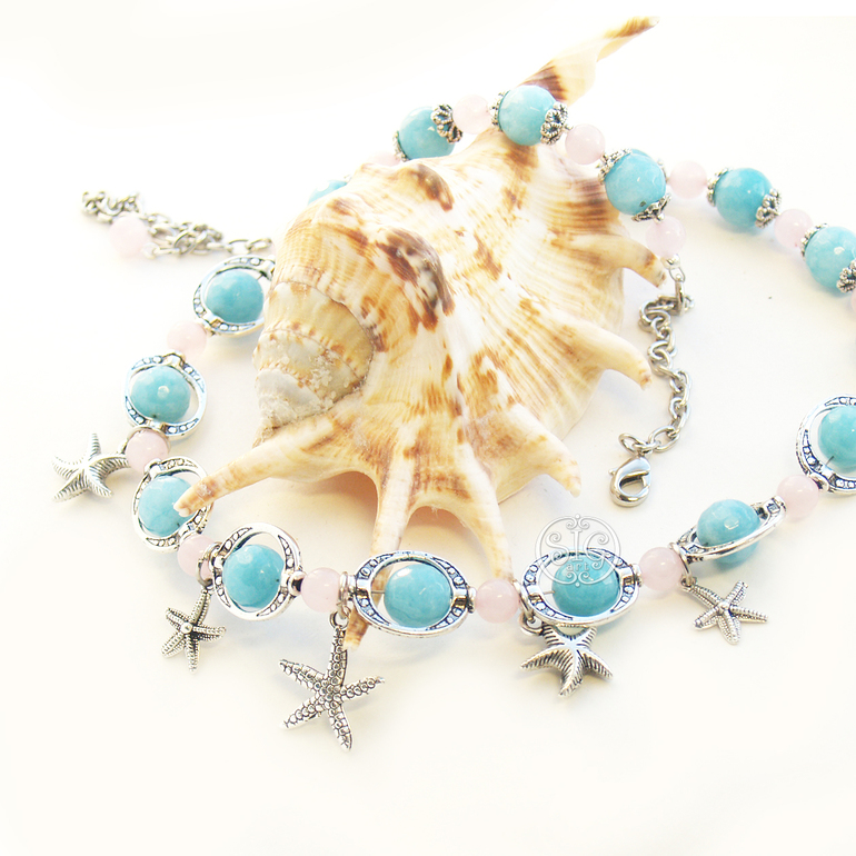 Комплект украшений в морском стиле "Морские звездочки"