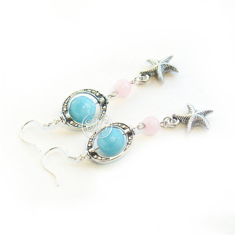 Комплект украшений в морском стиле "Морские звездочки"