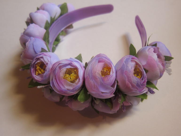 Ободок "Сиреневые бутоны"