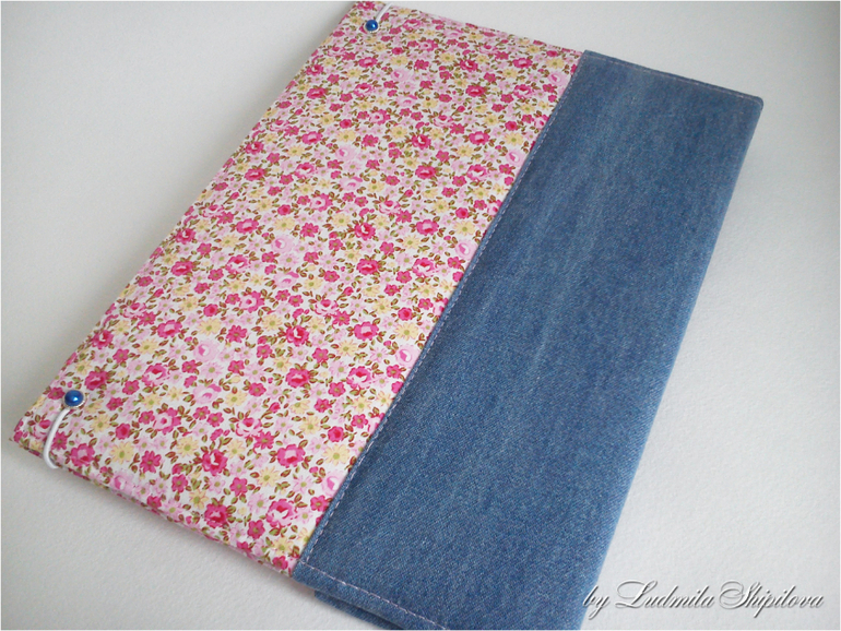 Джинсово-хлопковая папочка для документов...