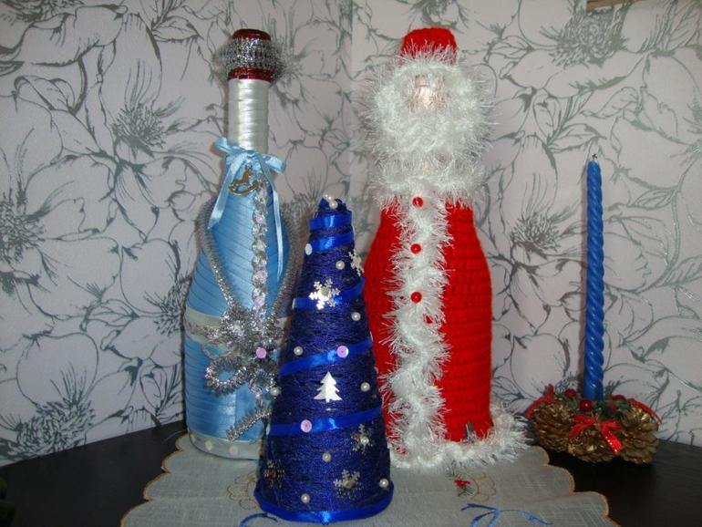 Чехол Деда Мороза на бутылку