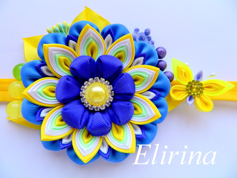 Повязочка и брошка для маленькой принцессы