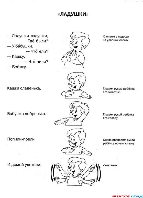 пальчиковые игры от года