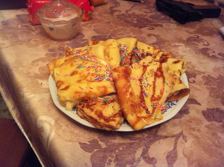 Мои блинчики с заварным кремом!