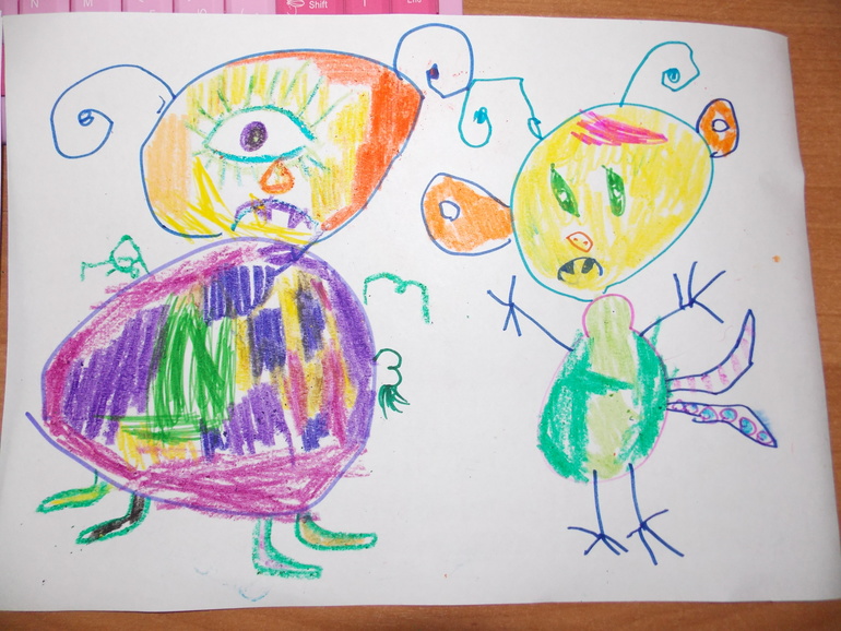 Игра на развитие воображения "Рисуем монстриков"  (3.11)