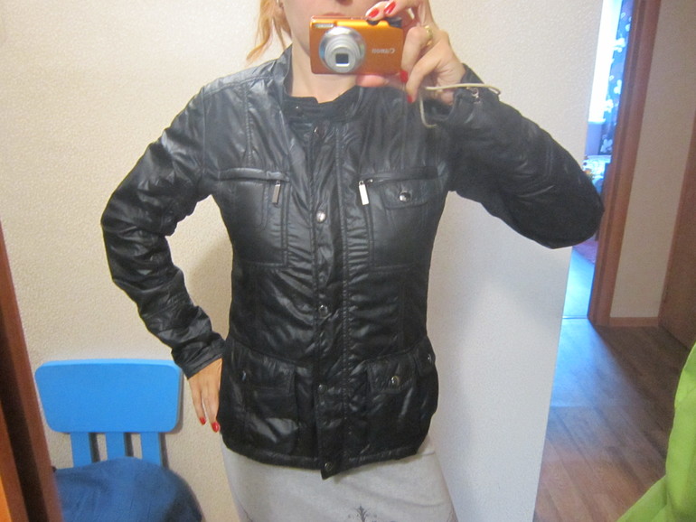 Куртка черная тонкая весна-осень Incity