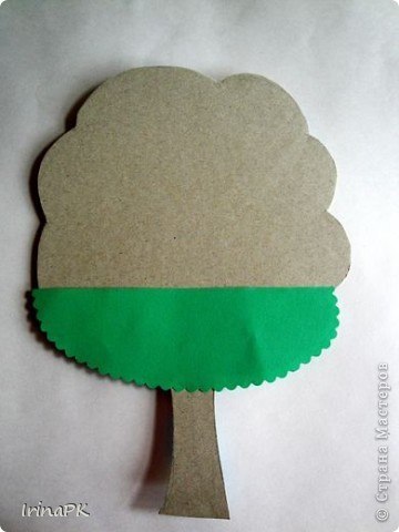 Яблонька из бумаги с объемными элементами