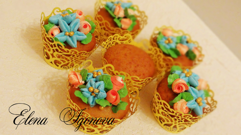 Капкейки кремовые.