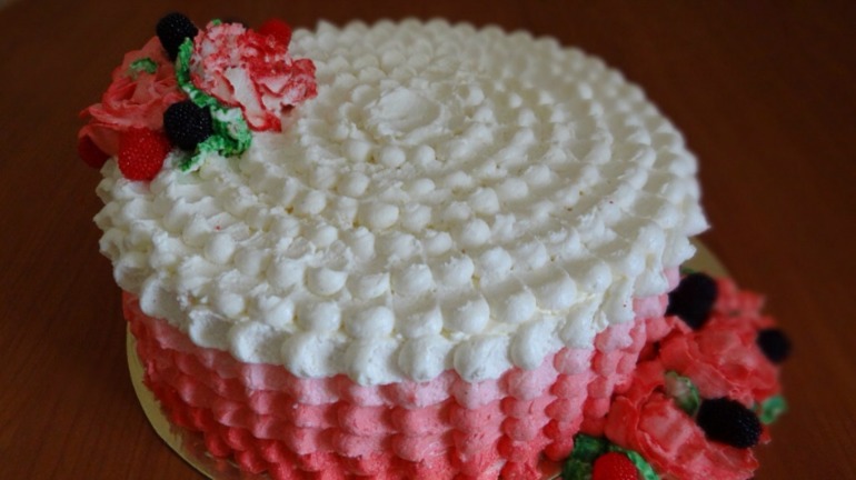 Творожный торт.