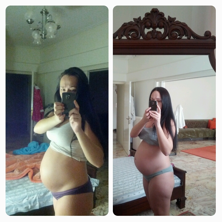 Мой пуз с разницей в 2 недели