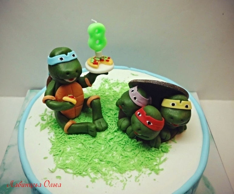 Торт для поклонника Черепашек Ниндзя.