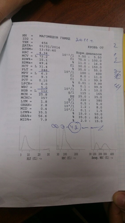 Рассшифруйте анализы