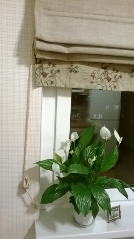 вот такая у нас римская штора получилась)