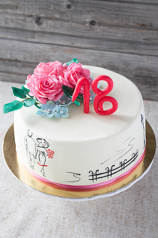 Романтичный торт