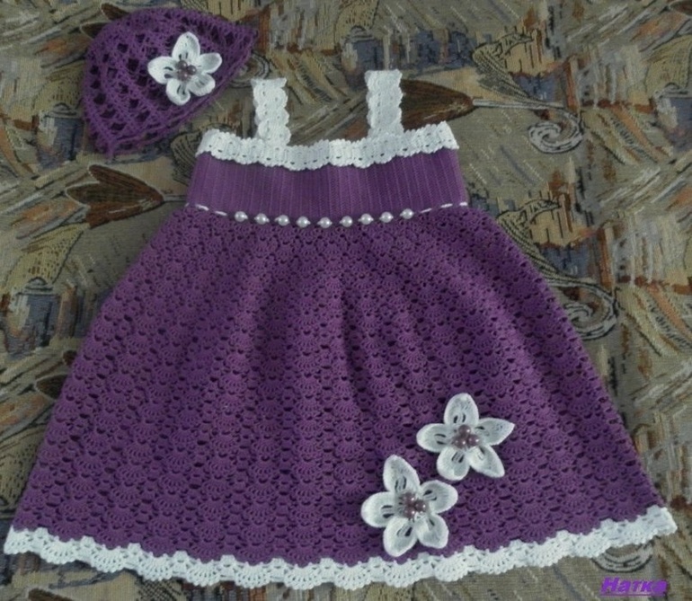 сарафан для дочки крючком ОНЛАЙН