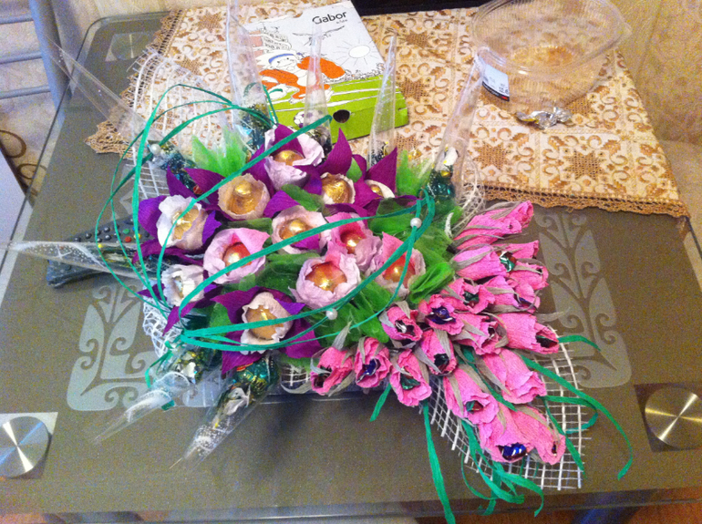 Сладкие букеты еще одно хобби:)