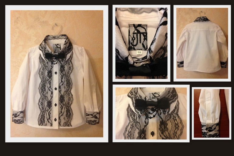 Рубашка для девочки "Ажур"