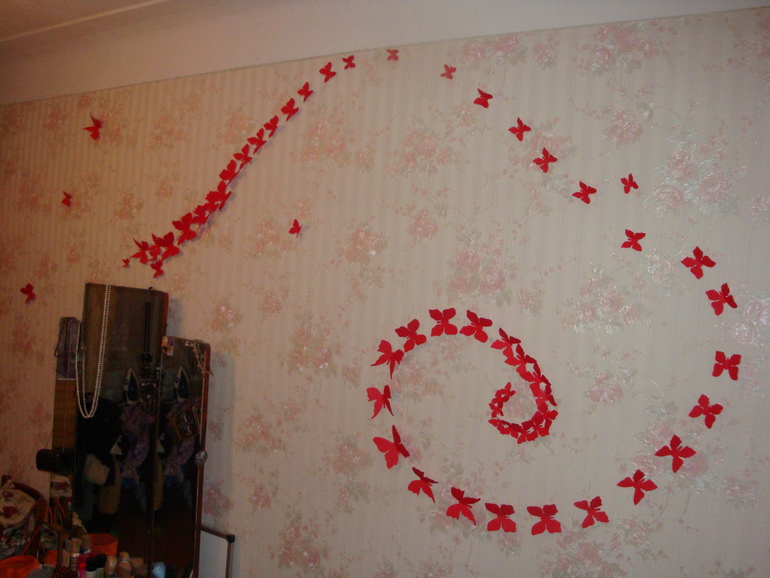 Бумажные бабочки для интерьера + мини-МК